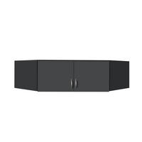 AUFSATZSCHRANK 117/39/52,2 cm  - Silberfarben/Grau, Design, Holzwerkstoff/Kunststoff (117/39/52,2cm) - Boxxx