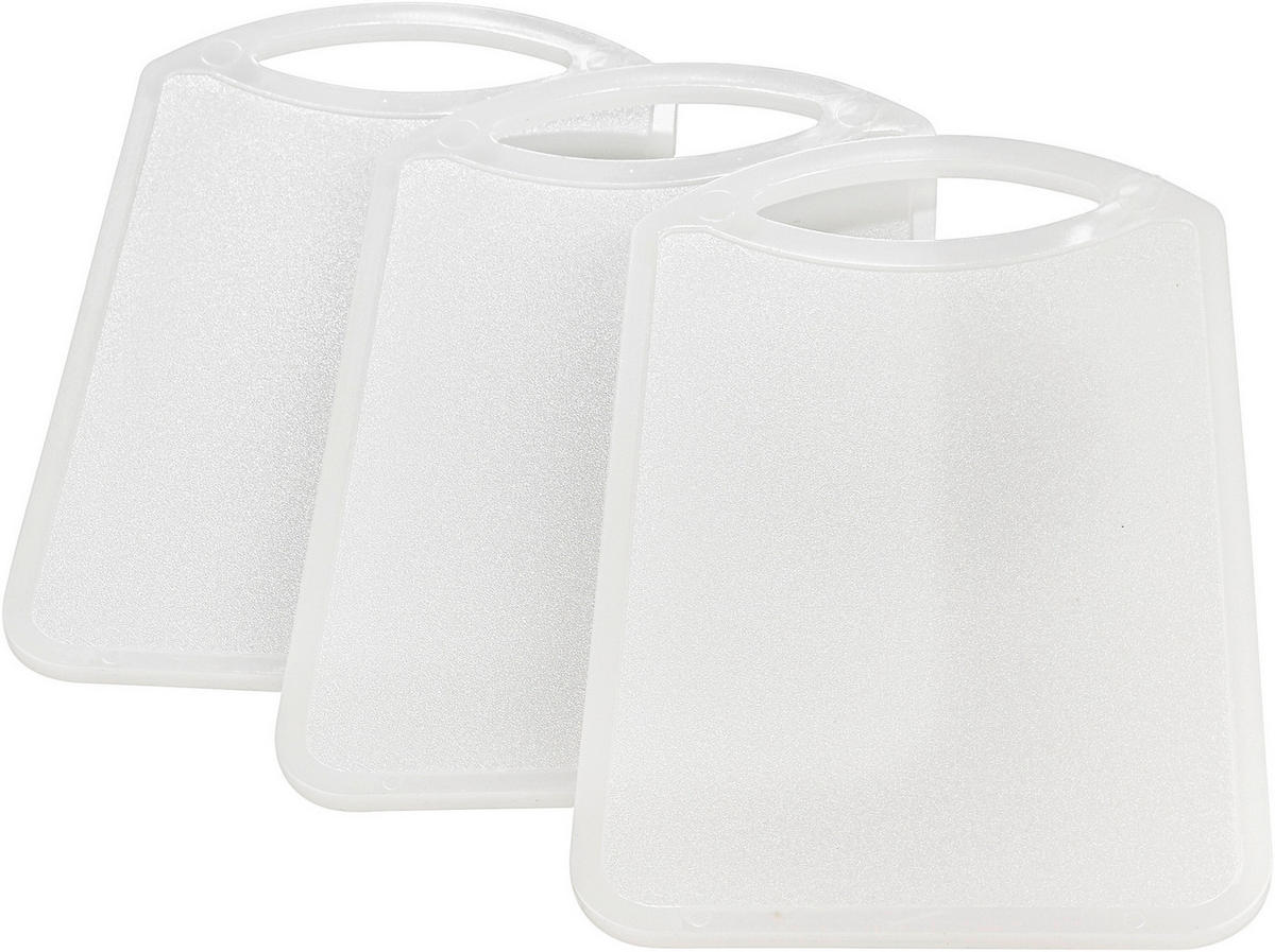 Schneidebrett 3er Set 15/25/2 cm  - Weiss, Basics, Kunststoff (15/25/2cm) - Homeware Profession.