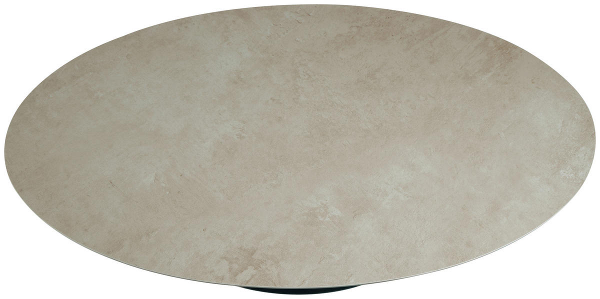 COUCHTISCH ESG 120/70/42 cm oval Schwarz, Taupe  - Taupe/Schwarz, Design, Glas/Keramik (120/70/42cm) - Belluti