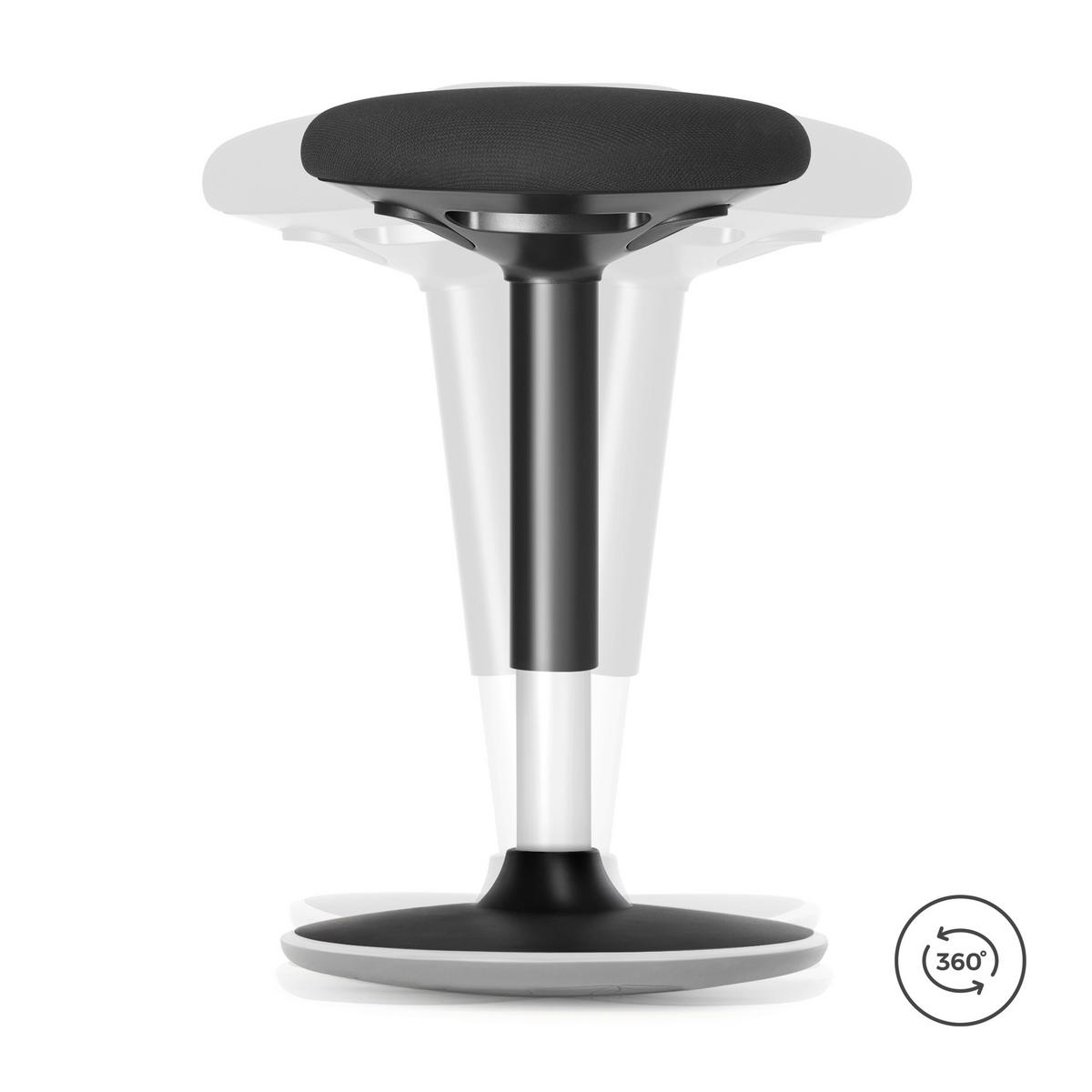 HOCKER in Metall, Kunststoff, Textil Schwarz  - Schwarz, Basics, Kunststoff/Textil (36/50/36cm)