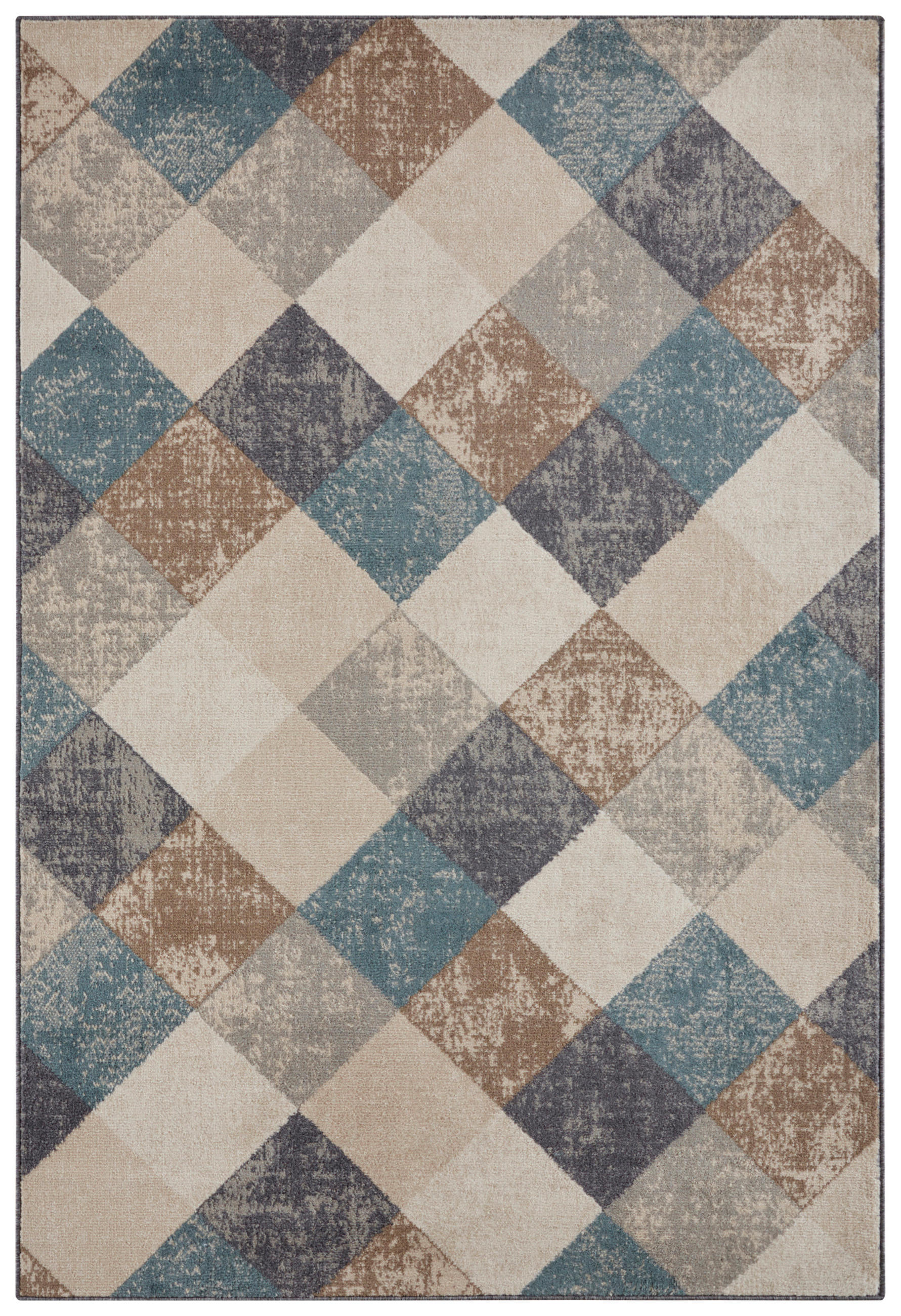 FLACHWEBETEPPICH 80/120 cm Terrain Creme, Multicolor  - Multicolor/Creme, Design, Kunststoff/Textil (80/120cm)