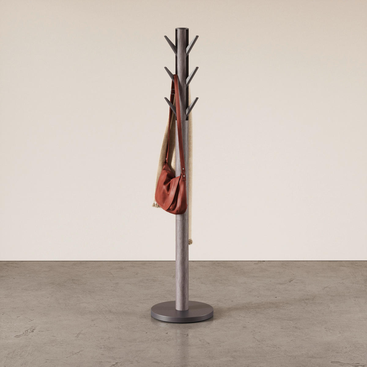 OBEŠALNIK ZA OBLAČILA - siva, Basics, les (40/168/40cm) - Umbra