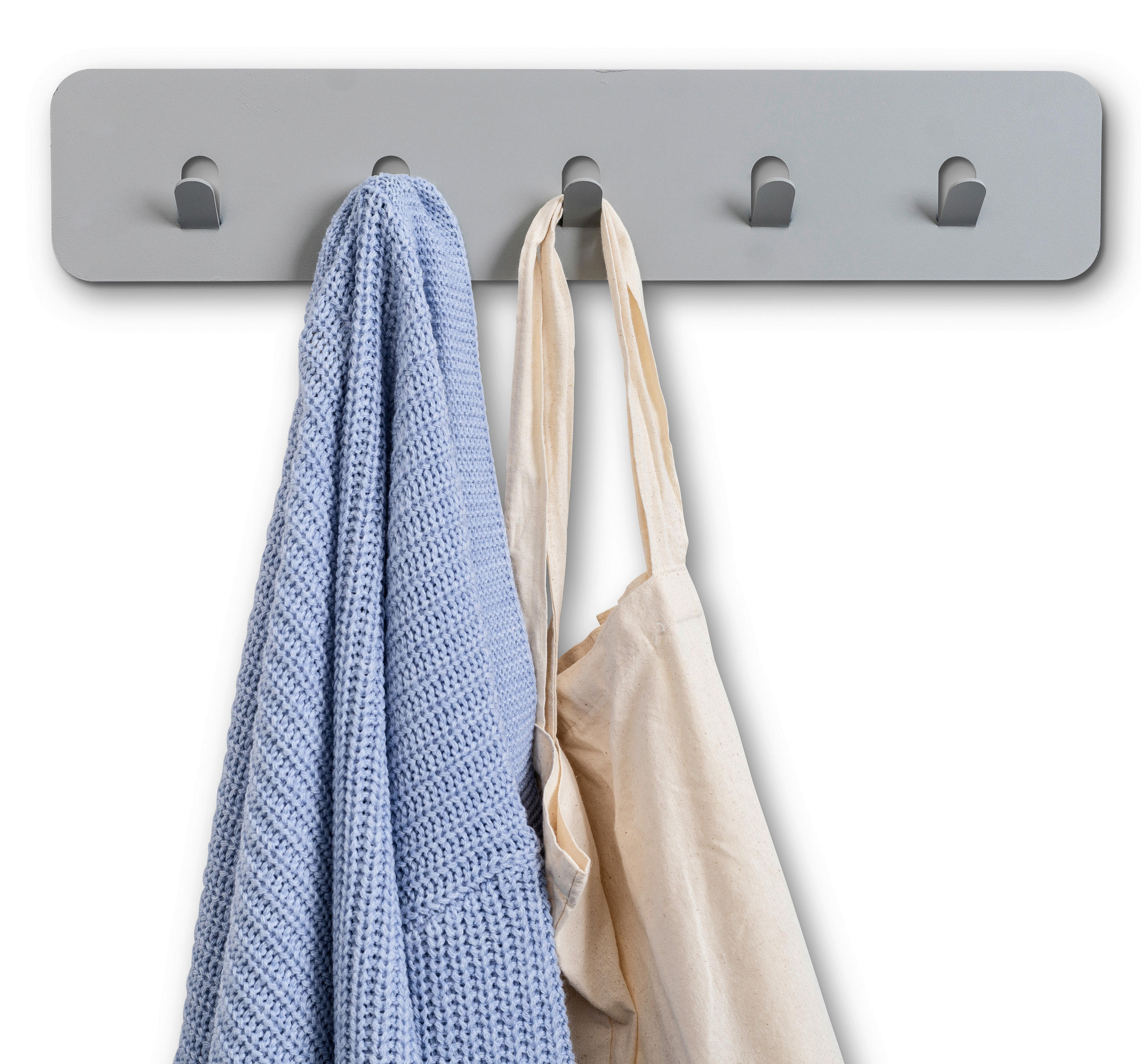 HAKENLEISTE  in Grau  - Grau, Design, Metall (50/10/3cm) - Xora