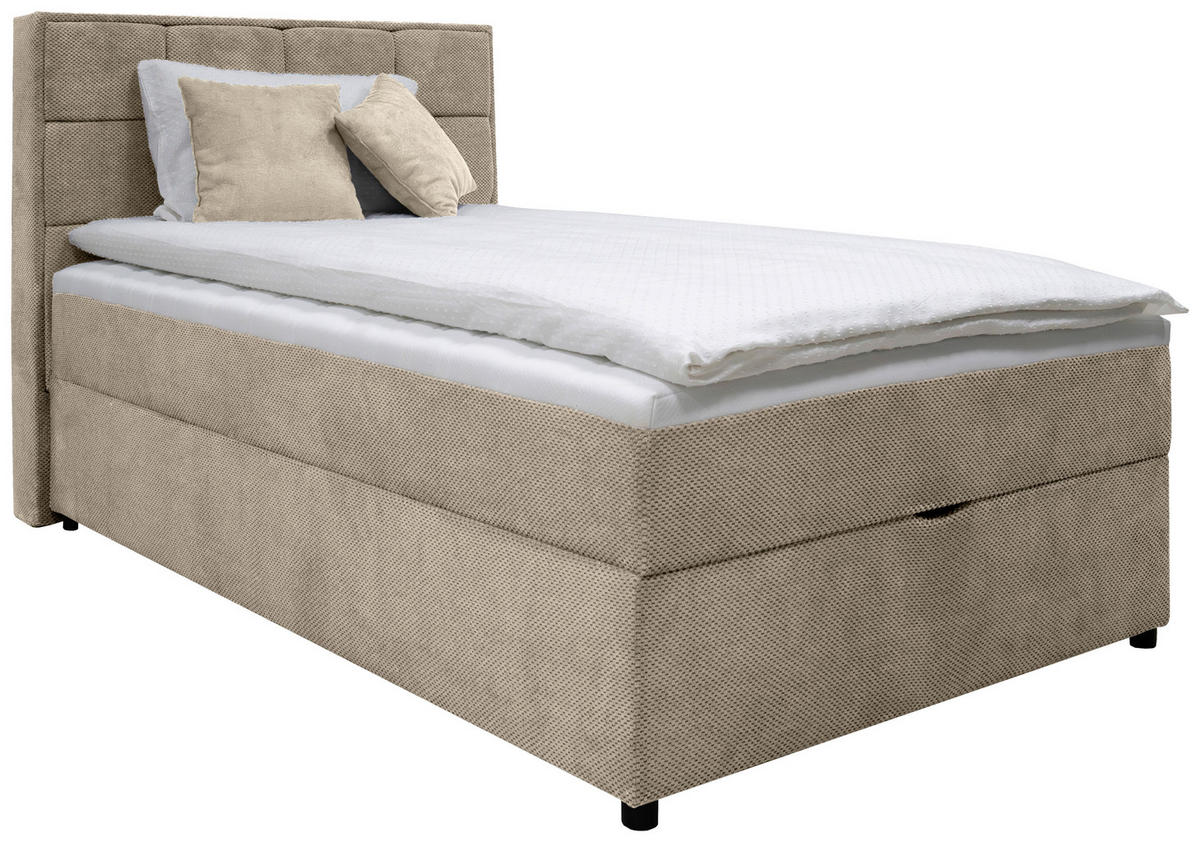 BOXBETT 120/200 cm  in Creme  - Creme, MODERN, Holz/Holzwerkstoff (120/200cm) - MID.YOU