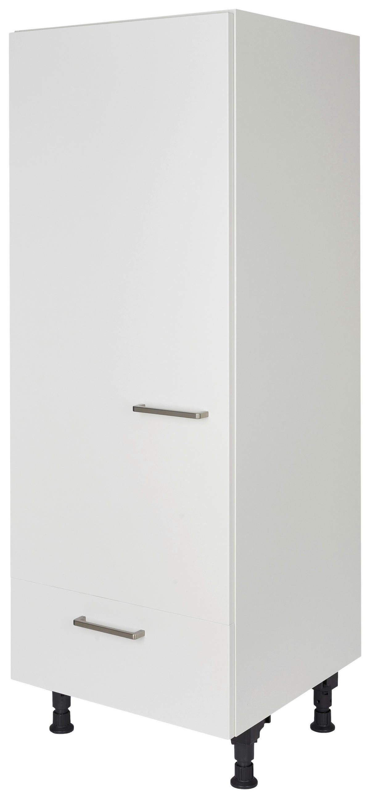 GERÄTEUMBAUSCHRANK 60/168/58 cm  Weiss  - Weiss/Edelstahlfarben, Modern, Holzwerkstoff/Metall (60/168/58cm) - Nobilia