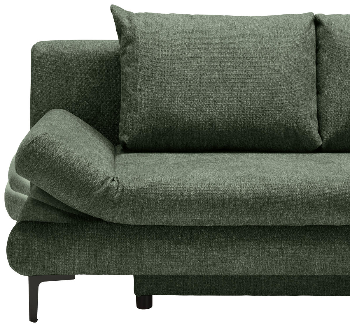 BÄDDSOFFA i flatväv mörkgrön  - svart/mörkgrön, Modern, textil (191/42-76/86cm) - MID.YOU