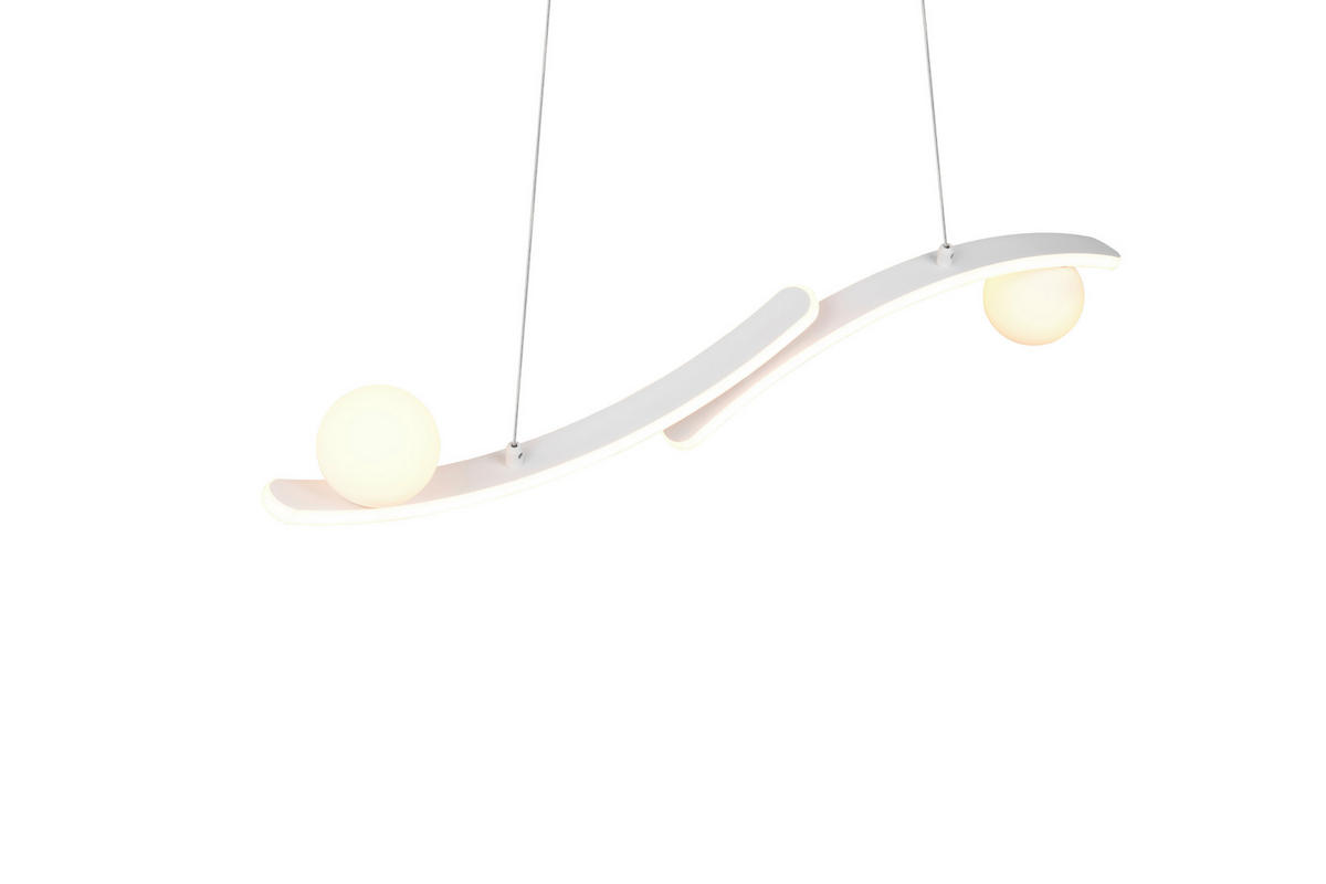 LED-HÄNGELEUCHTE Napoli 82/150/9 cm   - Weiß, Design, Glas/Kunststoff (82/150/9cm) - Trio Leuchten