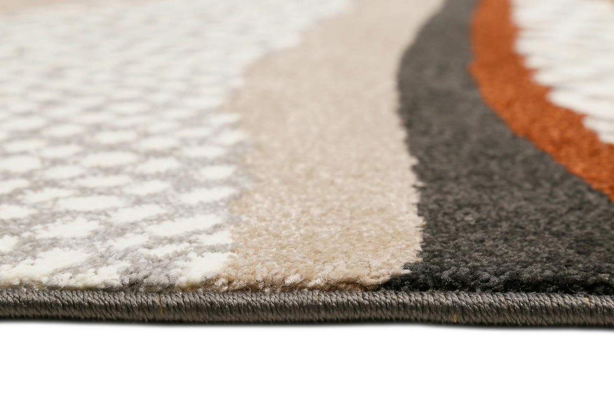 FLACHWEBETEPPICH 133/200 cm Hazel Anthrazit, Braun, Grün, Schwarz, Beige  - Anthrazit/Beige, KONVENTIONELL, Textil (133/200cm) - Esprit