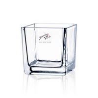 ÜVEG TEAMÉCSESTARTÓ - áttetsző, Basics, Üveg (8/8/8cm) - Ambia Home