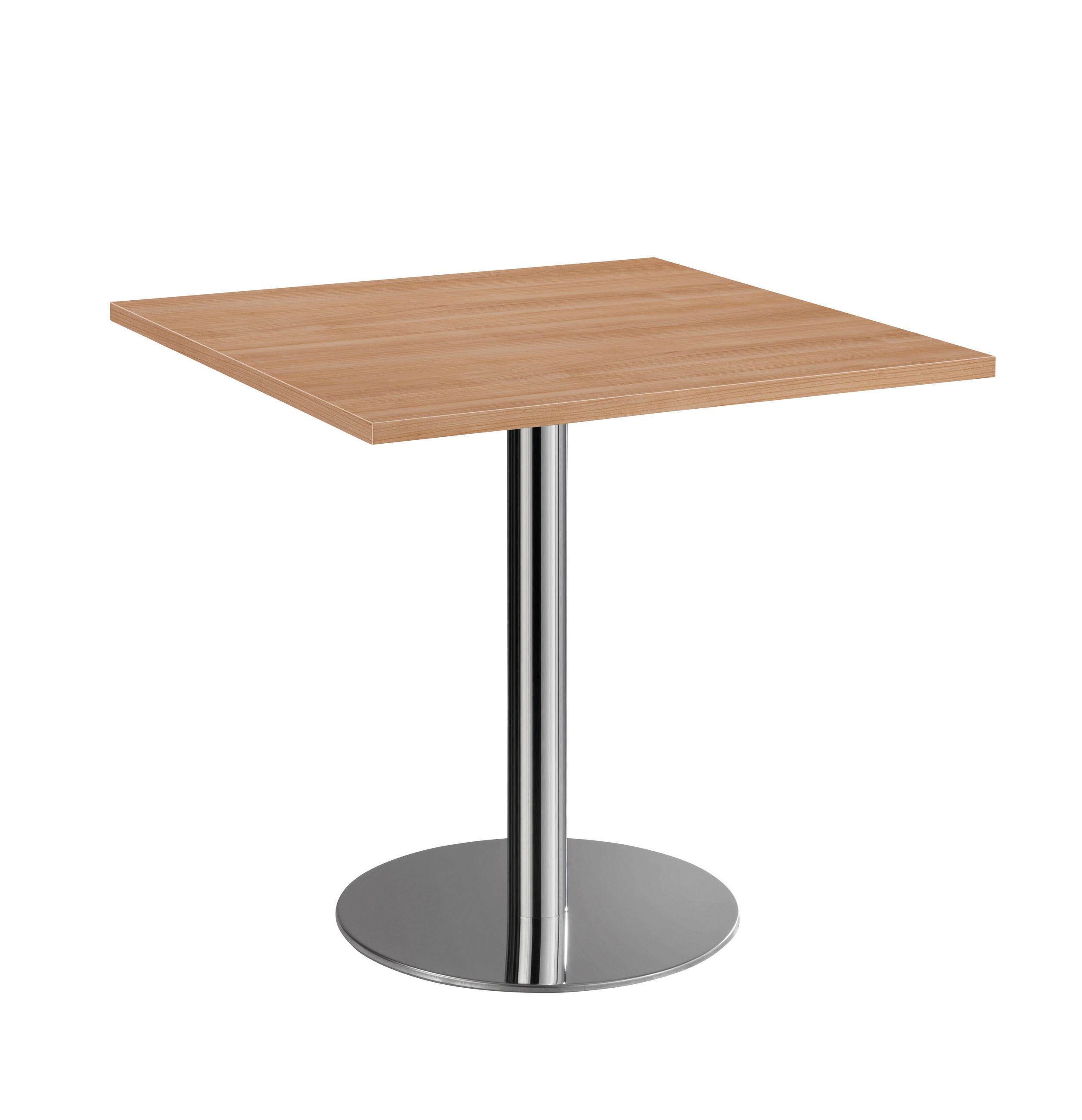 KONFERENZTISCH 80/80/75,5 cm  - Chromfarben/Nussbaumfarben, KONVENTIONELL, Holzwerkstoff/Metall (80/80/75,5cm) - Venda