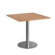 KONFERENZTISCH 80/80/75,5 cm  - Chromfarben/Nussbaumfarben, KONVENTIONELL, Holzwerkstoff/Metall (80/80/75,5cm) - Venda