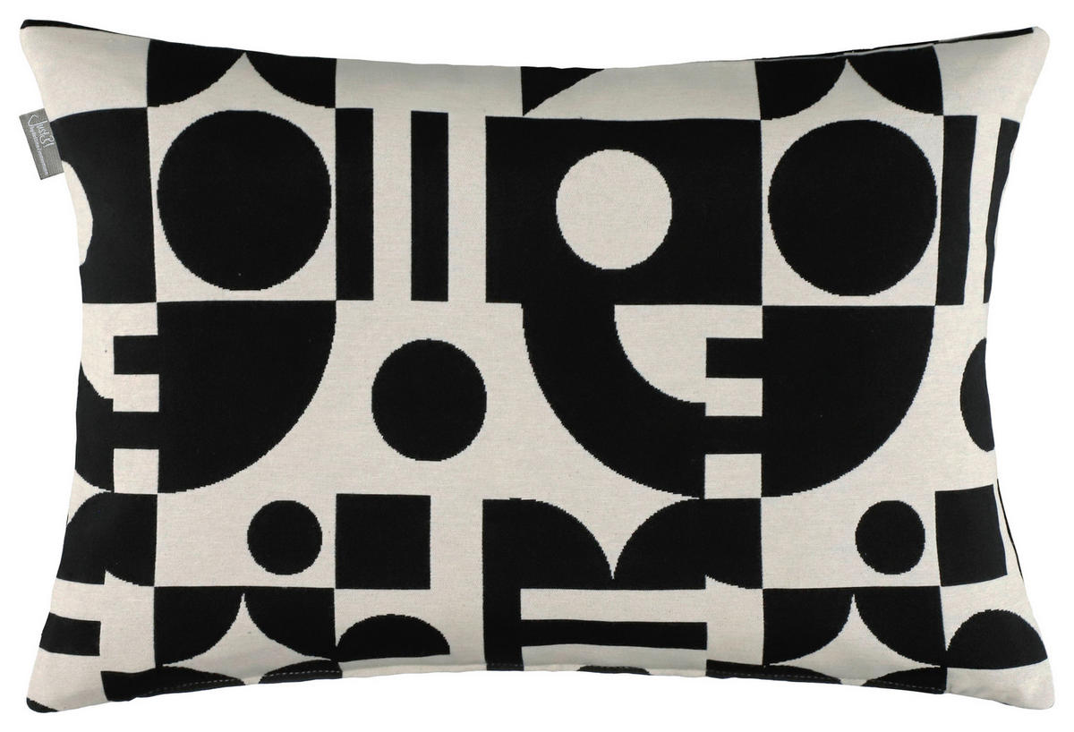 POTAH NA POLŠTÁŘ  38/58 cm - bílá/černá, Design, textil (38/58cm) - Musterring