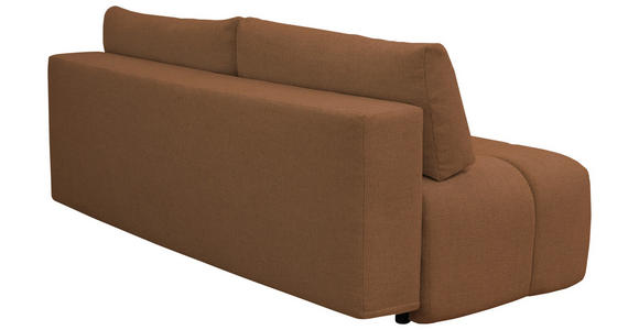 BOXSPRINGSOFA in Chenille Rostfarben  - Rostfarben/Schwarz, MODERN, Kunststoff/Textil (210/72/105cm) - Cantus