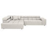 ECKSOFA in Flachgewebe Beige  213/317 cm  - Beige/Schwarz, Design, Kunststoff/Textil (213/317cm) - Hom`in