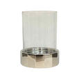 WINDLICHT Silberfarben 15/20 cm  - Silberfarben, Design, Glas/Metall (15/20cm) - Ambia Home