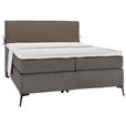 BOXSPRINGBETT 120/200 cm  in Braun, Grau  - Schwarz/Braun, Design, Textil/Metall (120/200cm) - Hom`in