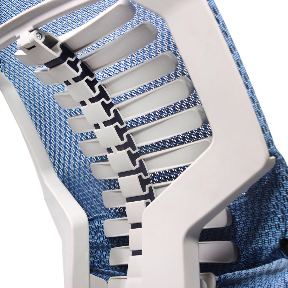 DREHSTUHL Netz Blau  - Blau/Alufarben, Basics, Kunststoff/Textil (67/119-135/60cm) - MID.YOU
