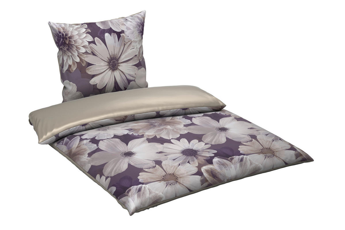 WENDEBETTWÄSCHE 135/200 cm  - Taupe/Anthrazit, Textil (135/200cm) - Bio:Vio