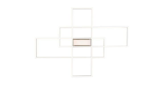 LED-DECKENLEUCHTE 100/75/7,5 cm - Nickelfarben, Design, Kunststoff/Metall (100/75/7,5cm) - Novel