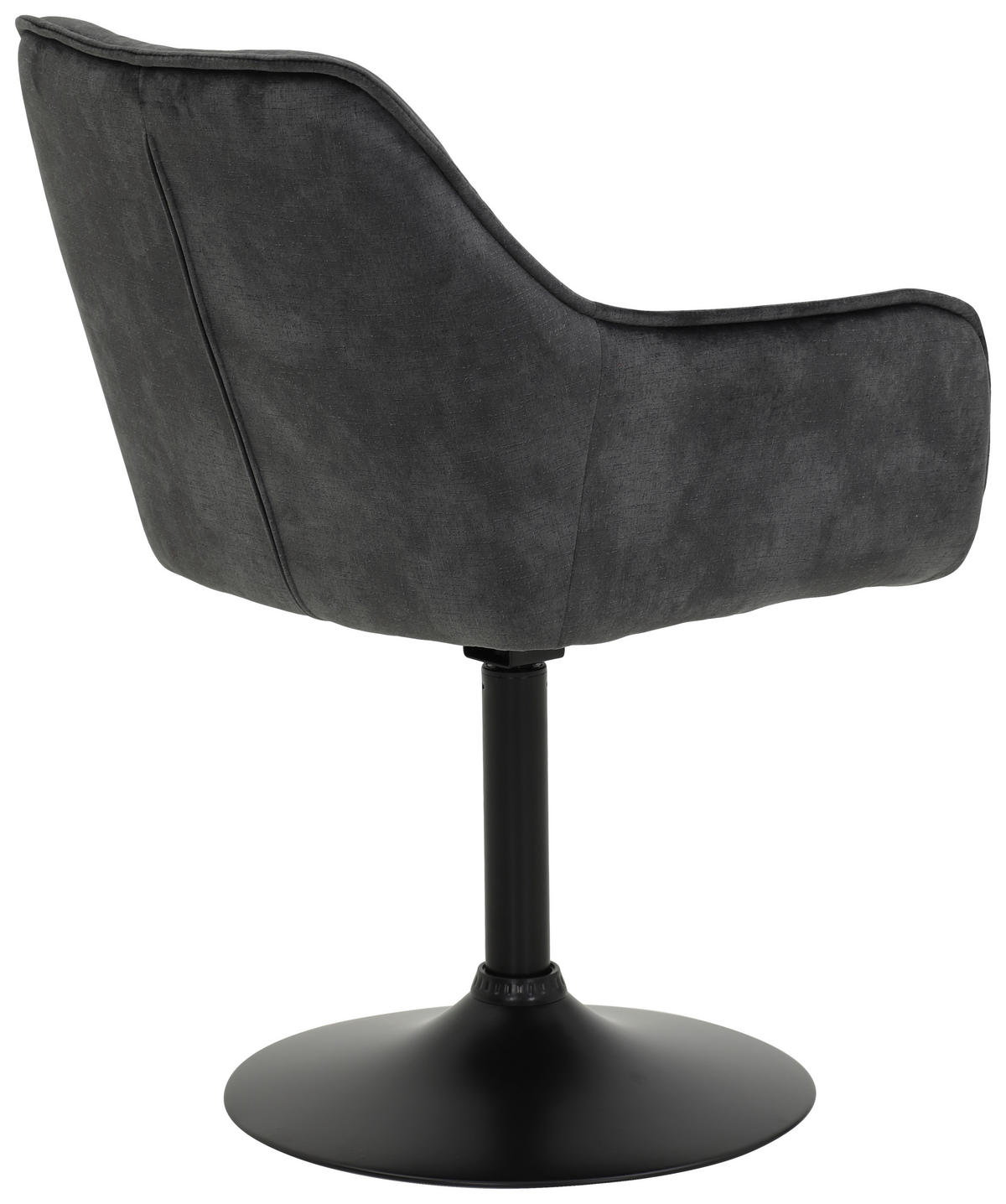 ARMLEHNSTUHL-SET 2 Stück  in Stahl Samt  - Anthrazit/Schwarz, MODERN, Textil/Metall (49/83/62cm) - MID.YOU