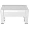 COUCHTISCH 115/60/45-71 cm rechteckig Weiß Hochglanz  - Weiß Hochglanz/Weiß, Design, Holzwerkstoff/Metall (115/60/45-71cm) - Hom`in