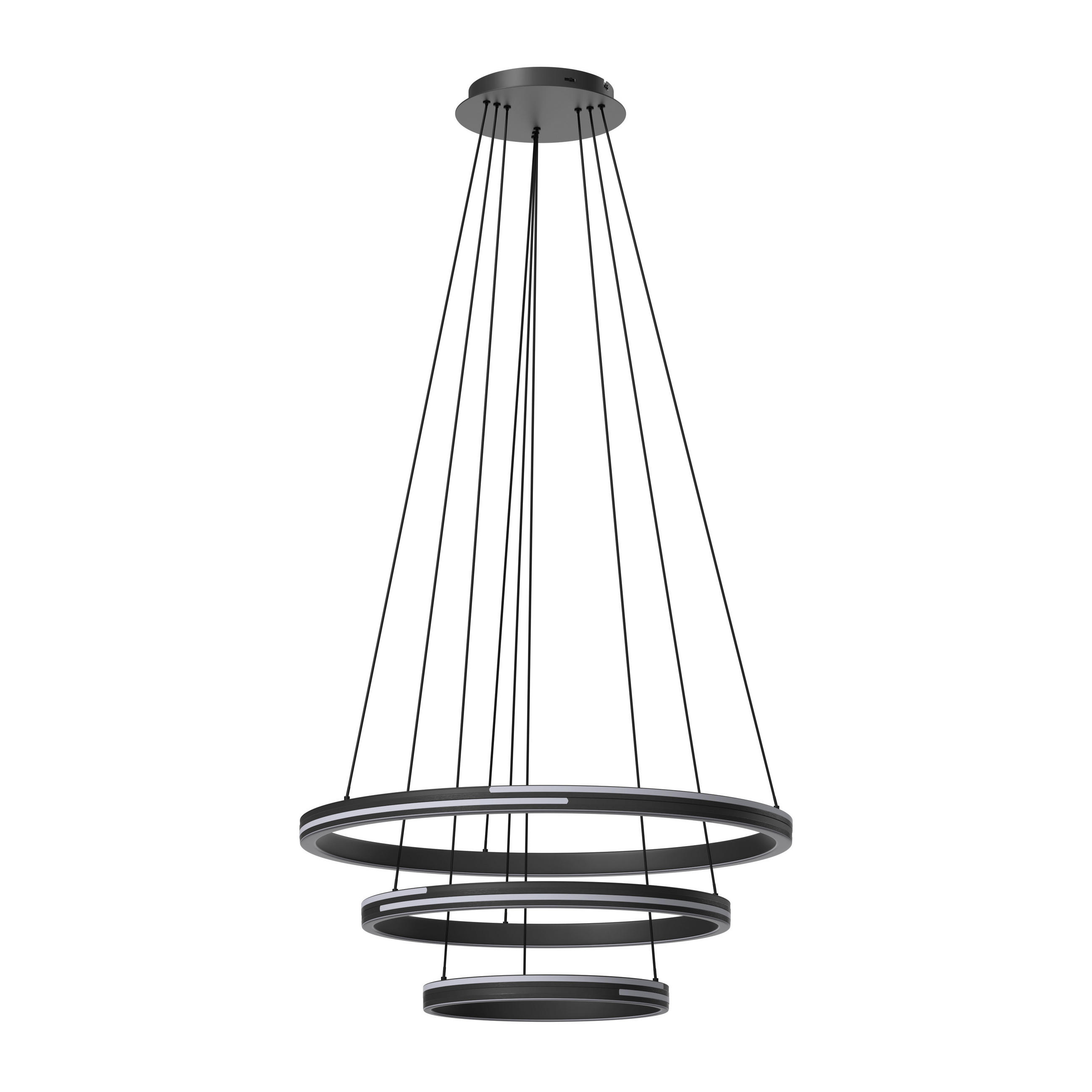 Dieter Knoll Led-Hängeleuchte Zibal Dip Grau 150 cm