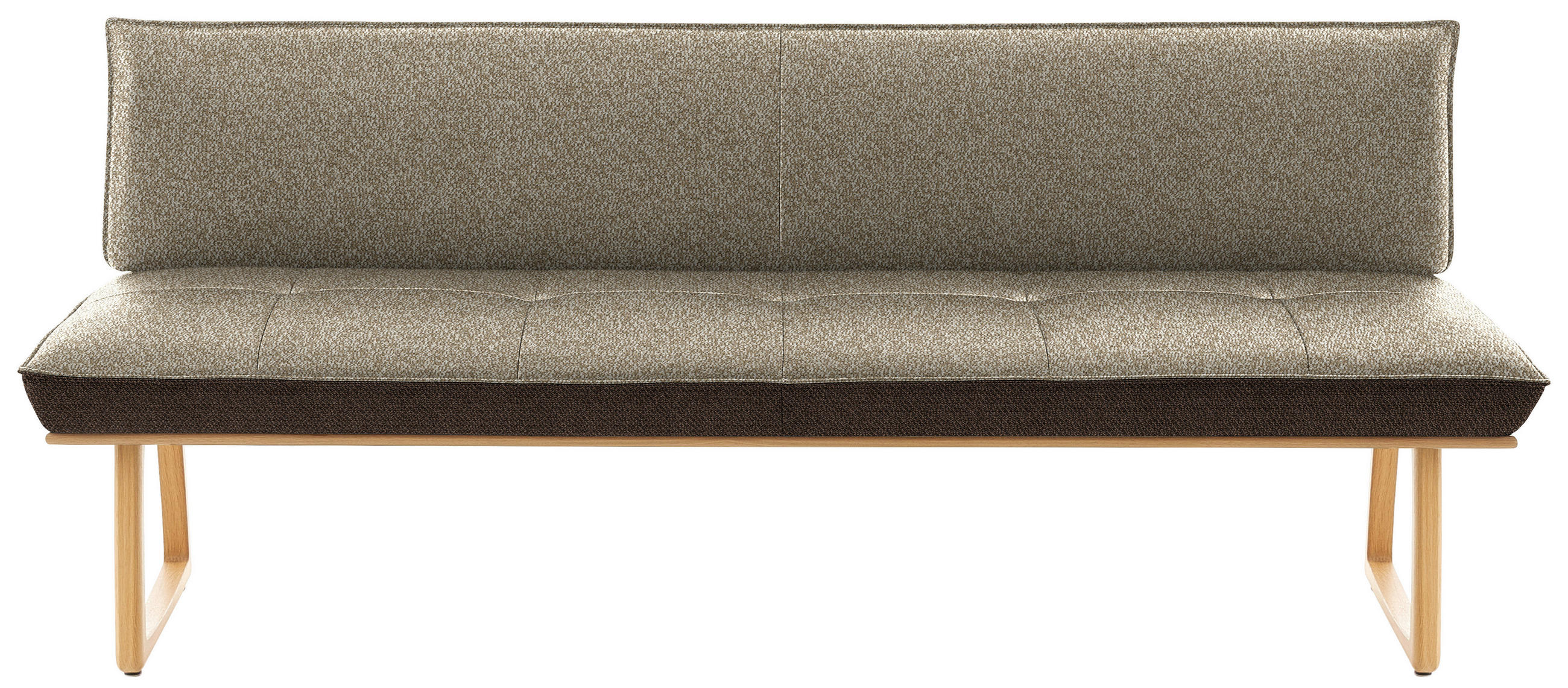 SITZBANK in Holz, Textil Braun, Beige, Wildeiche  - Wildeiche/Eichefarben, Design, Holz/Textil (214/88/66cm) - Koinor