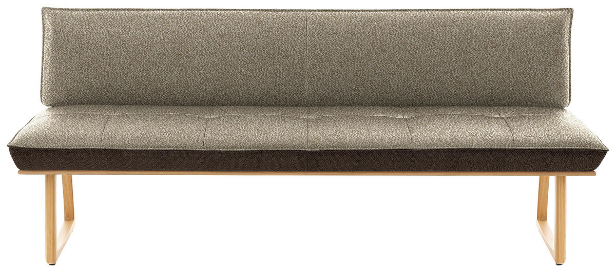 SITZBANK in Holz, Textil Braun, Beige, Wildeiche  - Wildeiche/Eichefarben, Design, Holz/Textil (214/88/66cm) - Koinor
