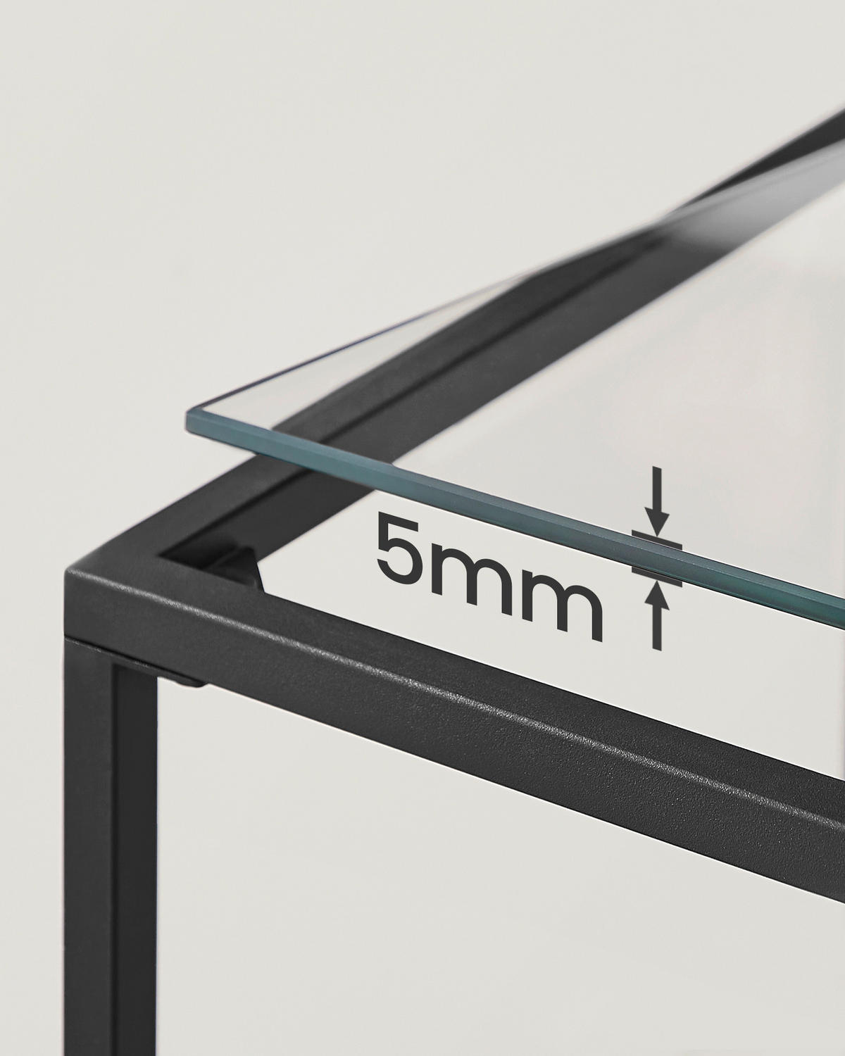 KONSOLENTISCH Schwarz  - Schwarz, Natur, Glas/Metall (100/35/80cm) - Boxxx