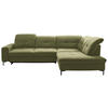 ECKSOFA in Chenille Olivgrün  310/240 cm  - Schwarz/Olivgrün, Design, Textil/Metall (310/240cm) - Xora