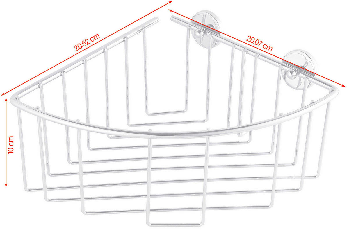 DUSCHREGAL - Edelstahlfarben, Trend, Metall (20,5/10/20,1cm) - Tesa