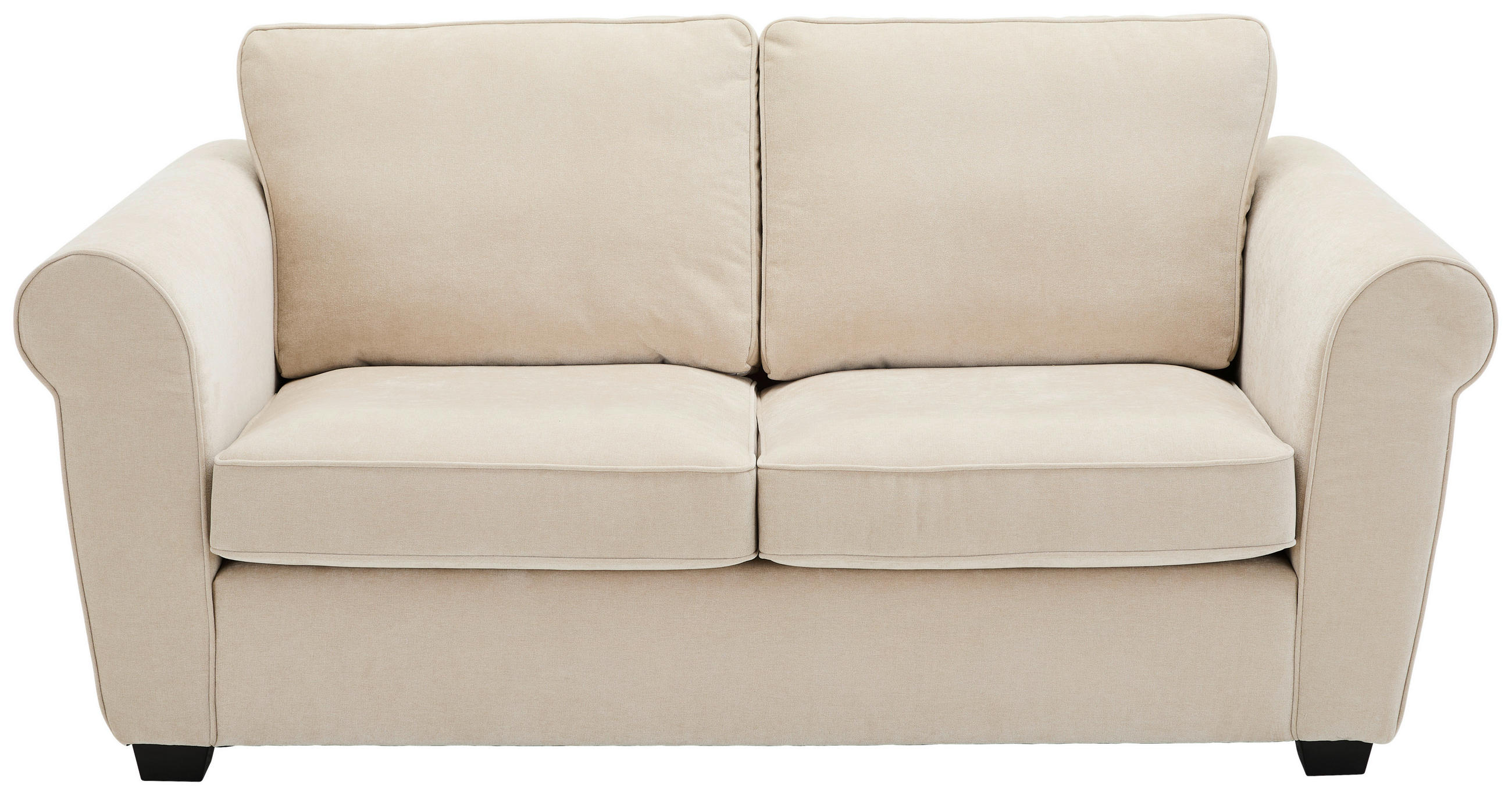 2,5-SITZER Chenille Beige  - Beige/Schwarz, KONVENTIONELL, Kunststoff/Textil (196/88/86cm) - Carryhome