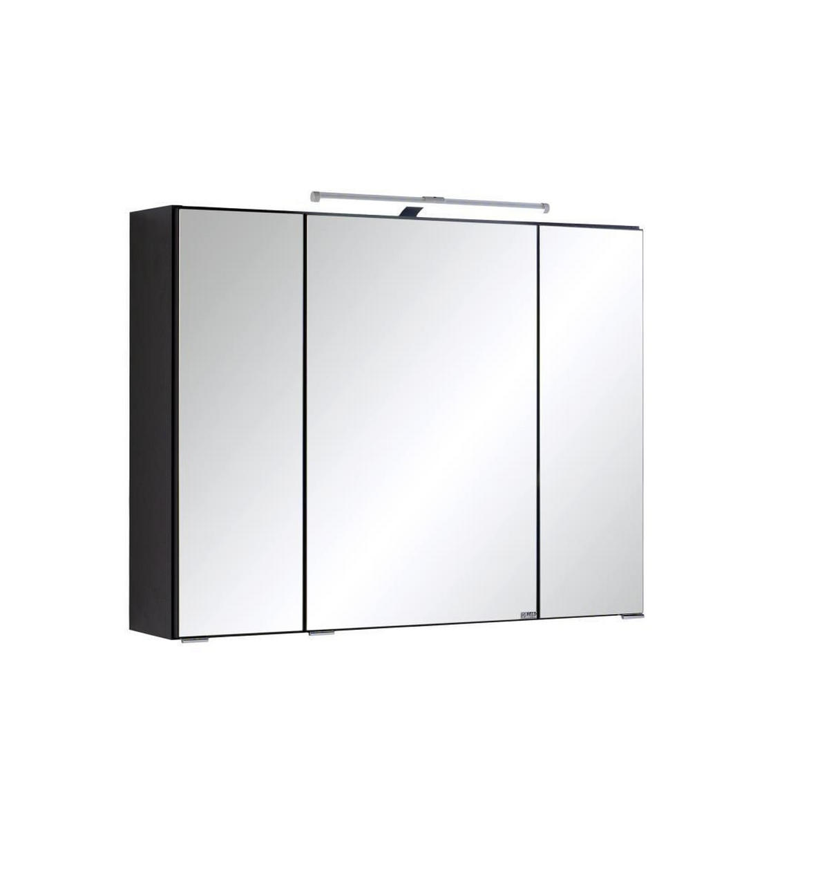 SPIEGELSCHRANK 80/64/20 cm  - Chromfarben/Graphitfarben, KONVENTIONELL, Glas/Holzwerkstoff (80/64/20cm) - Held