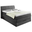 BOXSPRINGBETT 120/200 cm  in Anthrazit  - Anthrazit, KONVENTIONELL, Textil (120/200cm) - Carryhome