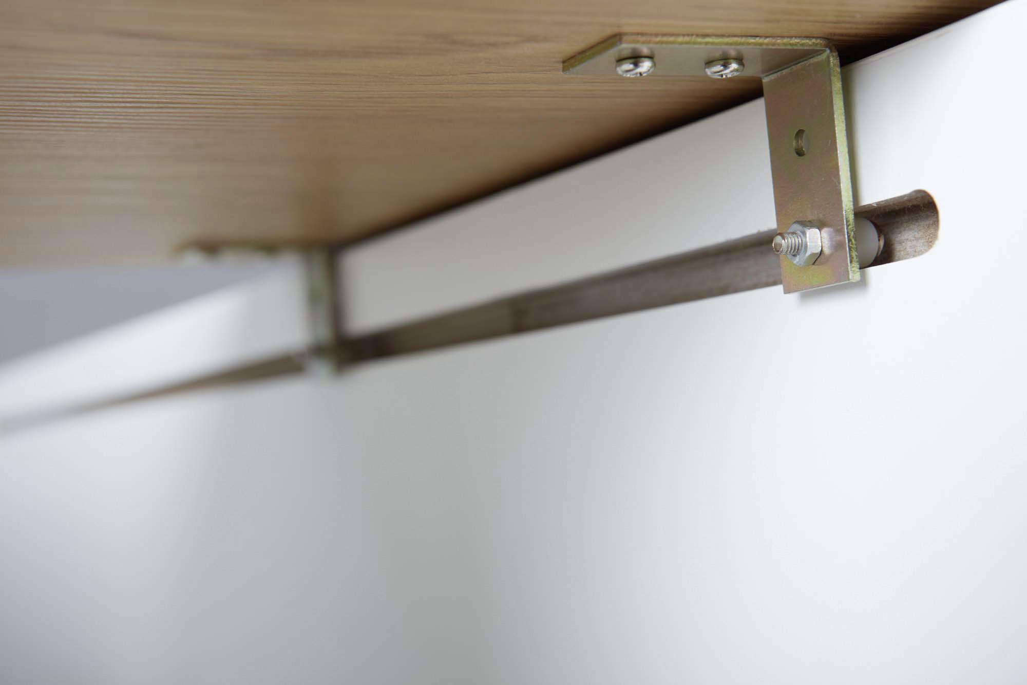 COUCHTISCH 110/66/45 cm rechteckig Weiß, Wildeiche  - Wildeiche/Weiß, KONVENTIONELL, Holzwerkstoff/Kunststoff (110/66/45cm) - MID.YOU