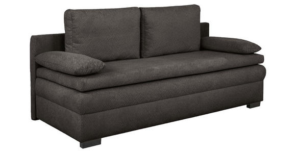 SCHLAFSOFA  mit Liegefunktion, Schlafen auf Sitzhöhe, Rücken echt Struktur Schwarz  - Schwarz, KONVENTIONELL, Kunststoff/Textil (195/93/83cm) - Carryhome