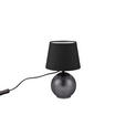 TISCHLEUCHTE 18/29 cm   - Schwarz, Basics, Glas/Textil (18/29cm) - Novel
