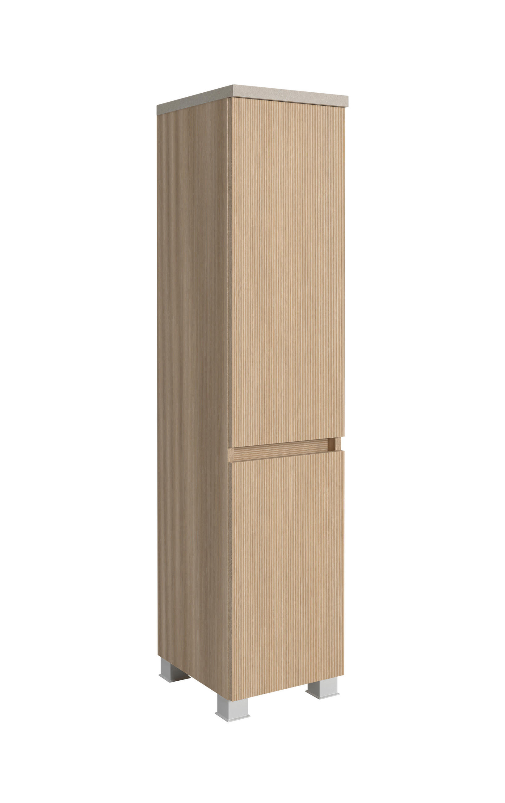 MIDISCHRANK 30/131/35 cm  - Sandfarben/Eichefarben, Konventionell, Holzwerkstoff/Kunststoff (30/131/35cm) - Xora