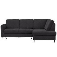 ECKSOFA in Chenille Dunkelbraun  - Dunkelbraun/Schwarz, Modern, Holz/Textil (241/184cm) - Carryhome