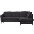 ECKSOFA in Chenille Dunkelbraun  - Dunkelbraun/Schwarz, MODERN, Holz/Textil (241/184cm) - Carryhome