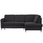 ECKSOFA in Chenille Dunkelbraun  - Dunkelbraun/Schwarz, MODERN, Holz/Textil (241/184cm) - Carryhome