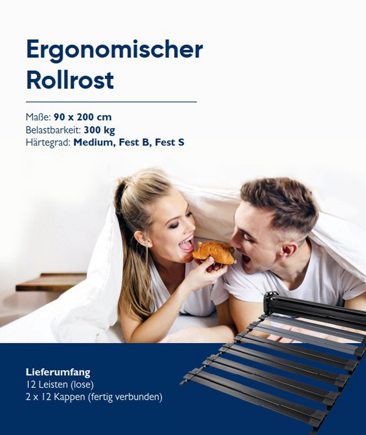 ROLLROST 90/200 cm  - Schwarz/Grau, Basics, Kunststoff (90/200cm) - Boxxx