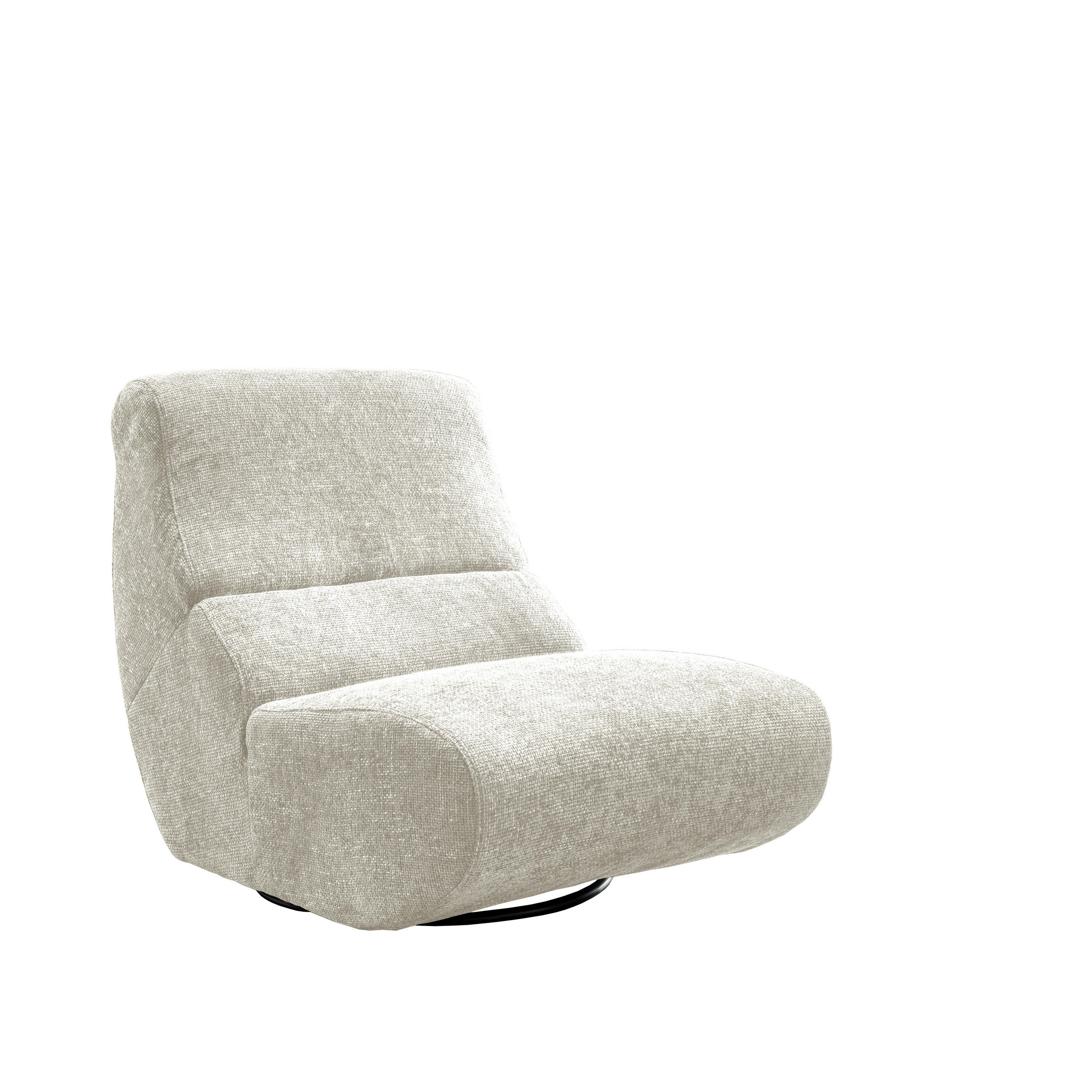 SESSEL Struktur Weiss  - Weiss/Schwarz, Design, Textil/Metall (74/85/105cm) - Livetastic