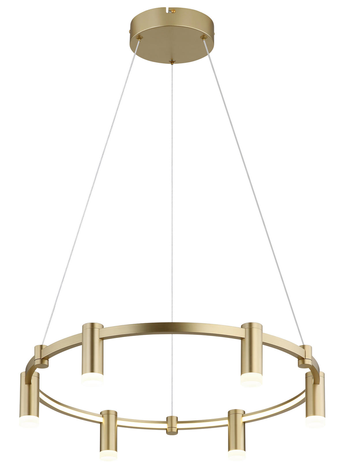 ZÁVĚSNÉ LED SVÍTIDLO, 62/120 cm  - bílá/průhledné, Design, kov/plast (62/120cm) - Globo