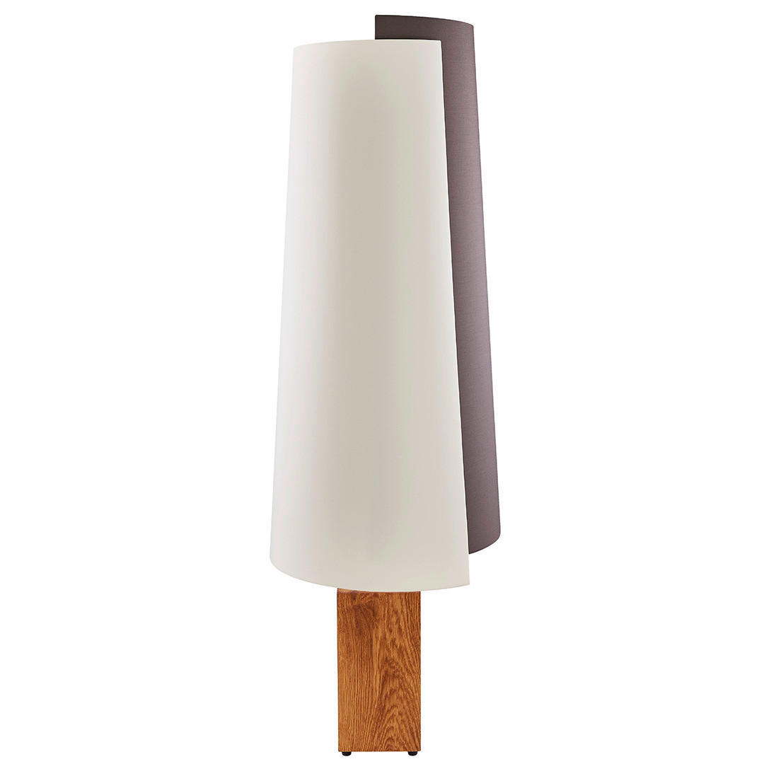 STEHLEUCHTE - Silberfarben/Creme, Basics, Holz/Textil (40/120cm) - Herzblut