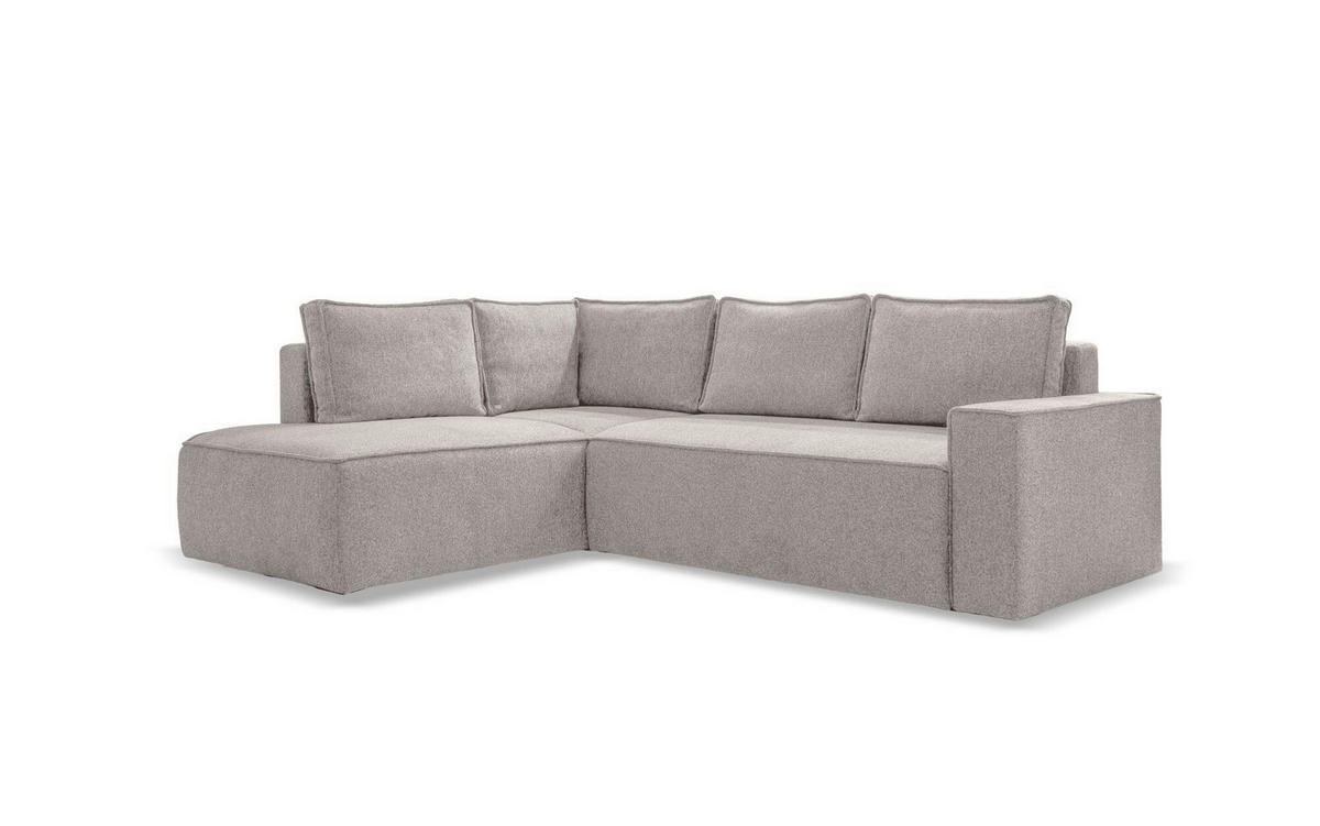 ECKSOFA  in Grau  194/246 cm  - Schwarz/Weiß, Design, Kunststoff/Textil (194/246cm) - MID.YOU
