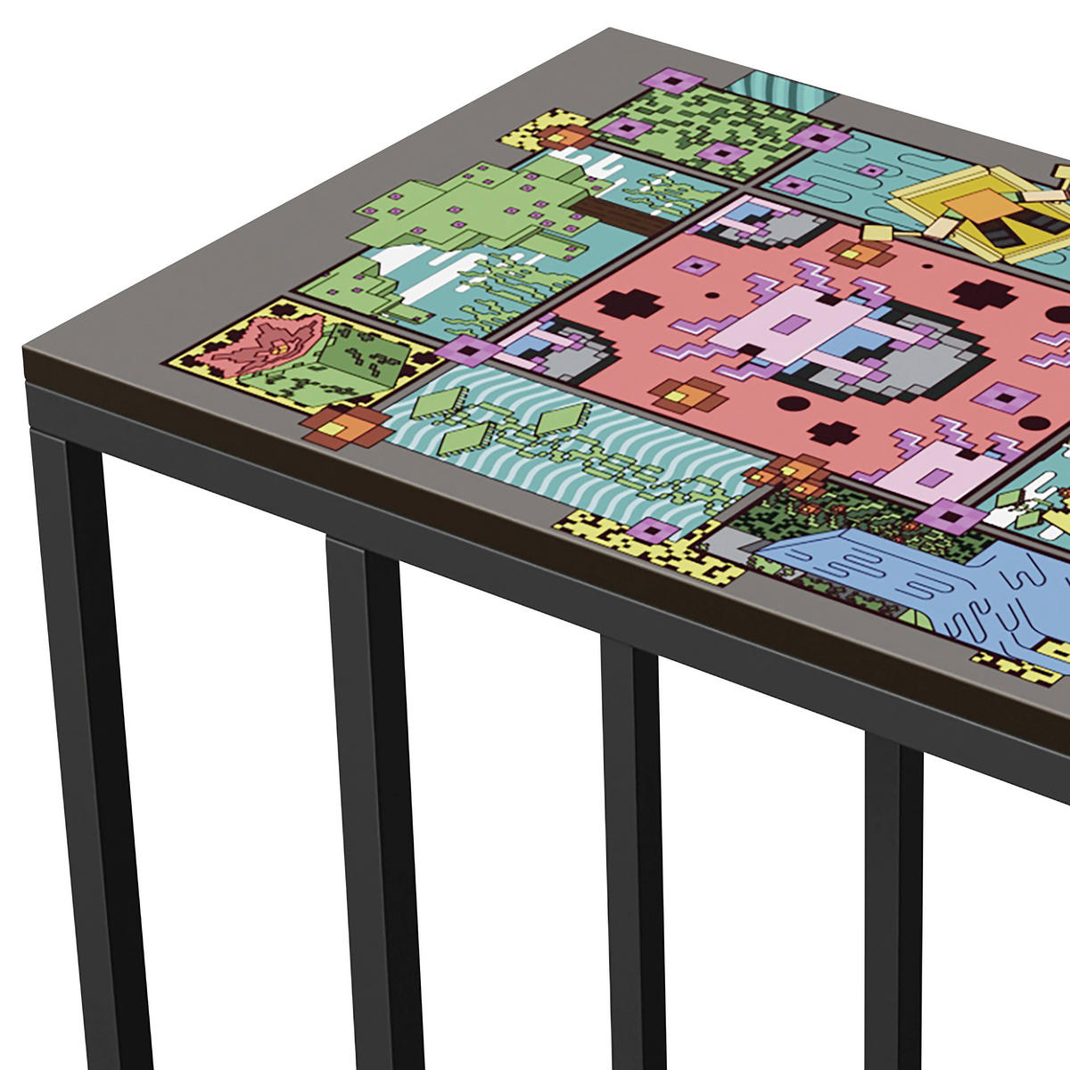 BEISTELLTISCH in Metall, Holzwerkstoff 40/29/60 cm  - Schwarz, MODERN, Holzwerkstoff/Metall (40/29/60cm) - Minecraft