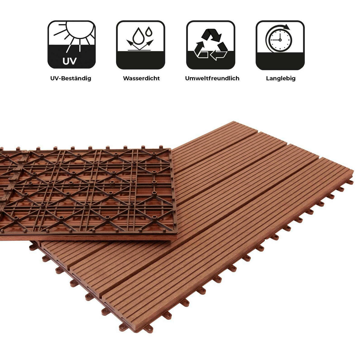 TERRASSENFLIESE Hellbraun  - Hellbraun, Design, Holzwerkstoff (30/60cm) - Floordirekt