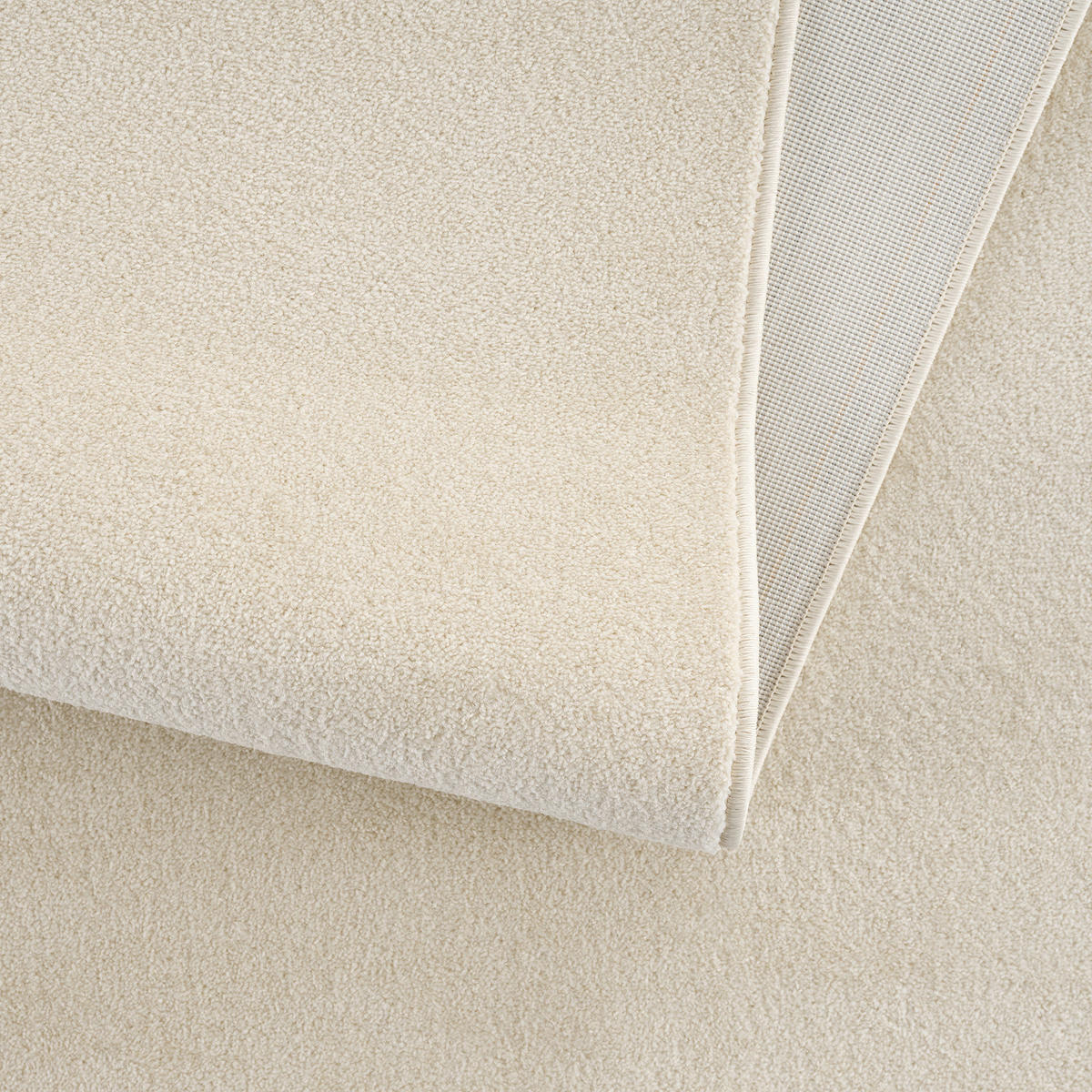 WEBTEPPICH 120 cm Uni Creme  - Creme, LIFESTYLE, Kunststoff/Textil (120cm) - Novel