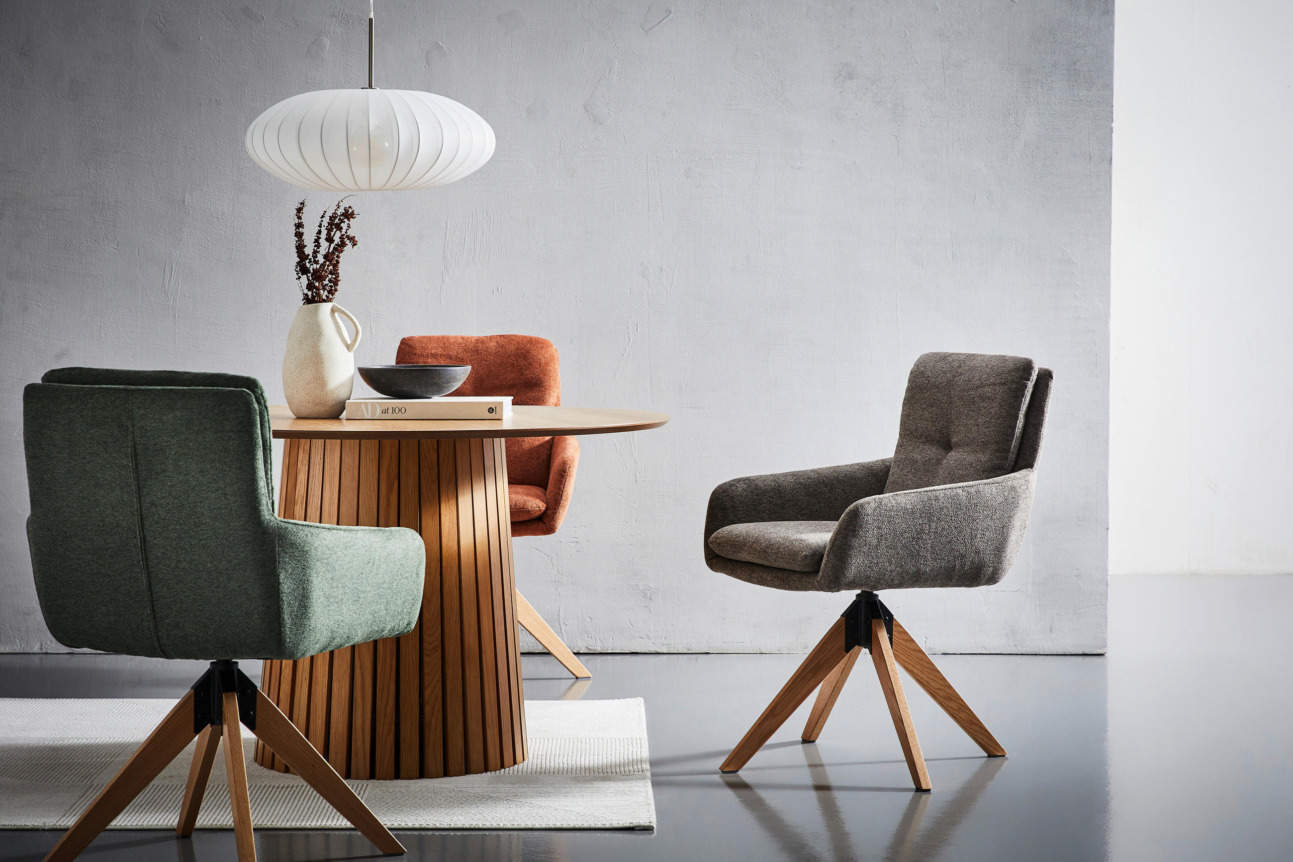 ARMLEHNSTUHL  in Eisen Samt  - Rostfarben/Eichefarben, MODERN, Holz/Textil (59/91/65cm) - Livetastic
